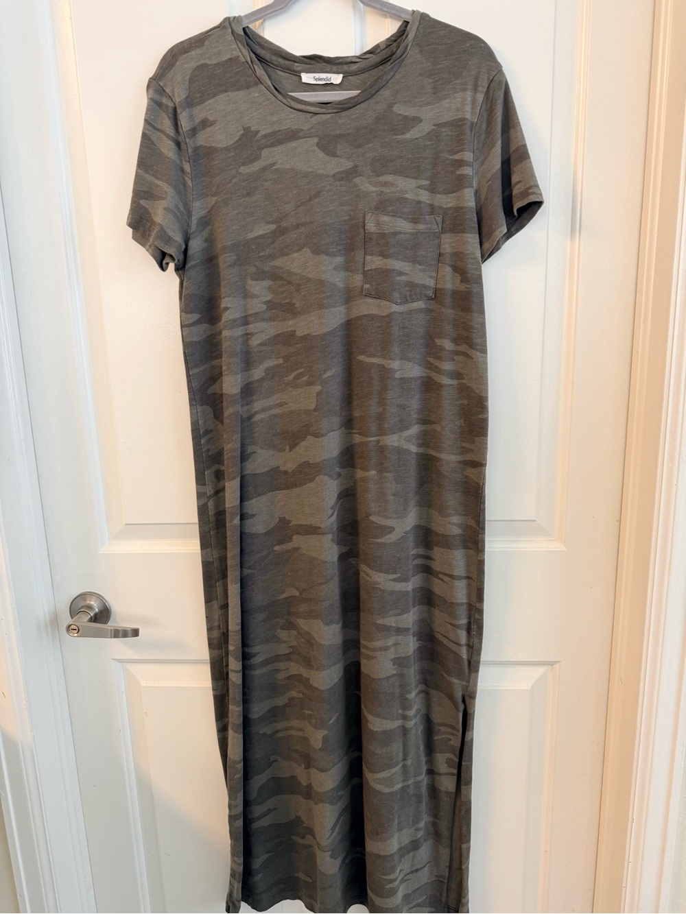 Splendid Gray Camo Short-Sleeve Kids Pajama Nightgown